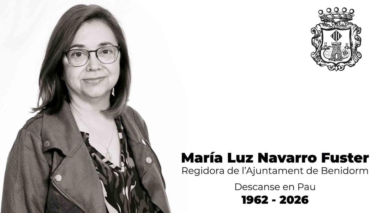 Benidorm decreta un día de luto oficial por el fallecimiento de la concejal Mari Luz Navarro
