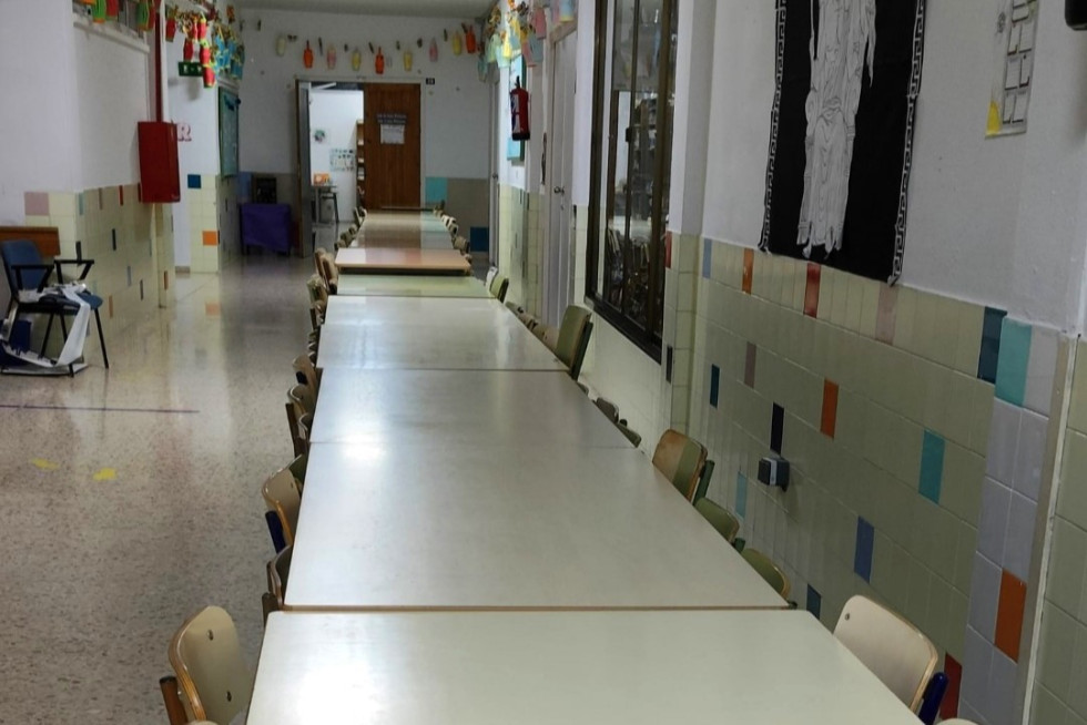 El Vasco Núñez de Balboa reubica el comedor tras detectarse incidencias en el techo