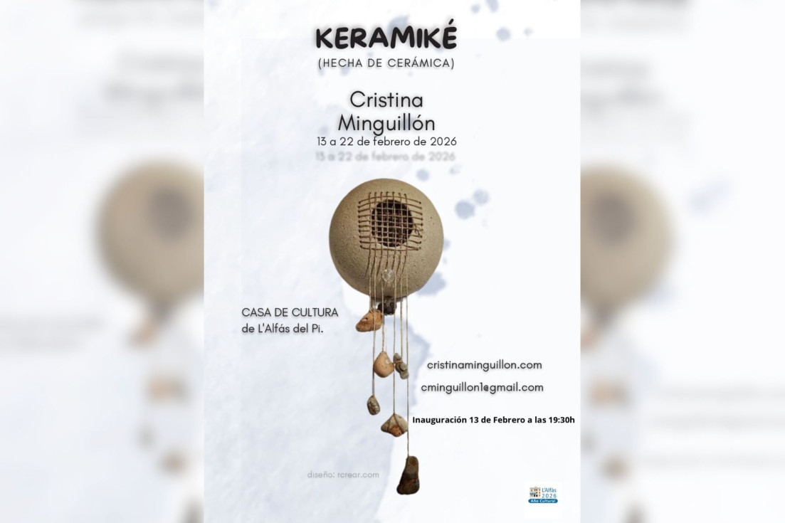 La Casa de Cultura de l’Alfàs inaugura la exposición ‘KERAMIKÉ’ de Cristina Minguillón