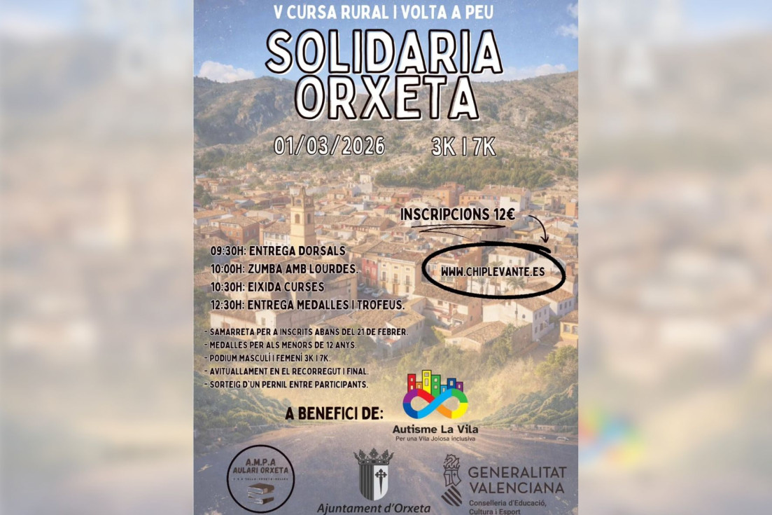 V Cursa Rural i Volta a Peu Solidaria Orxeta