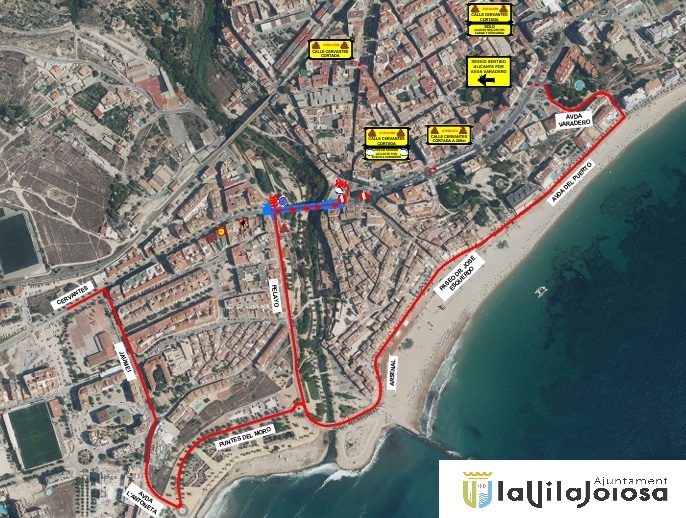 desvío tráfico obras puente villajoyosa