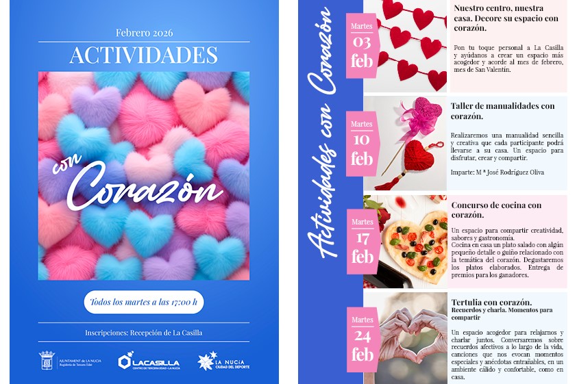 La Nucía programa un mes de febrero con actividades sociales, culturales y saludables para la Tercera Edad