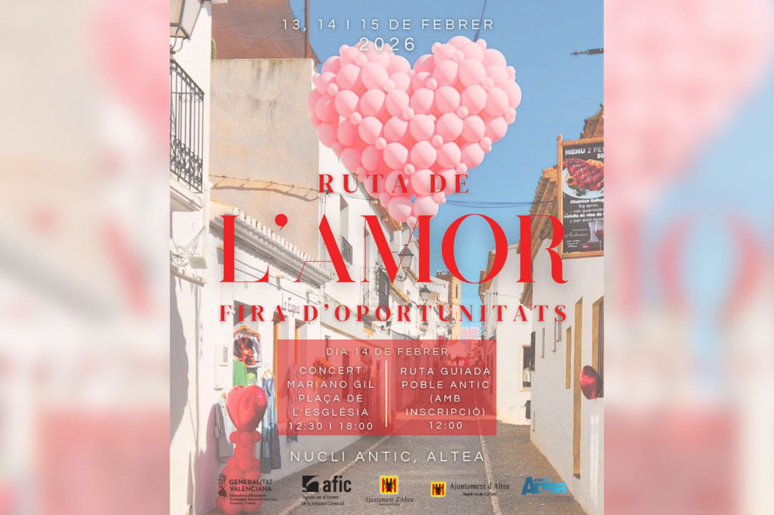 cartel ruta del amor Altea