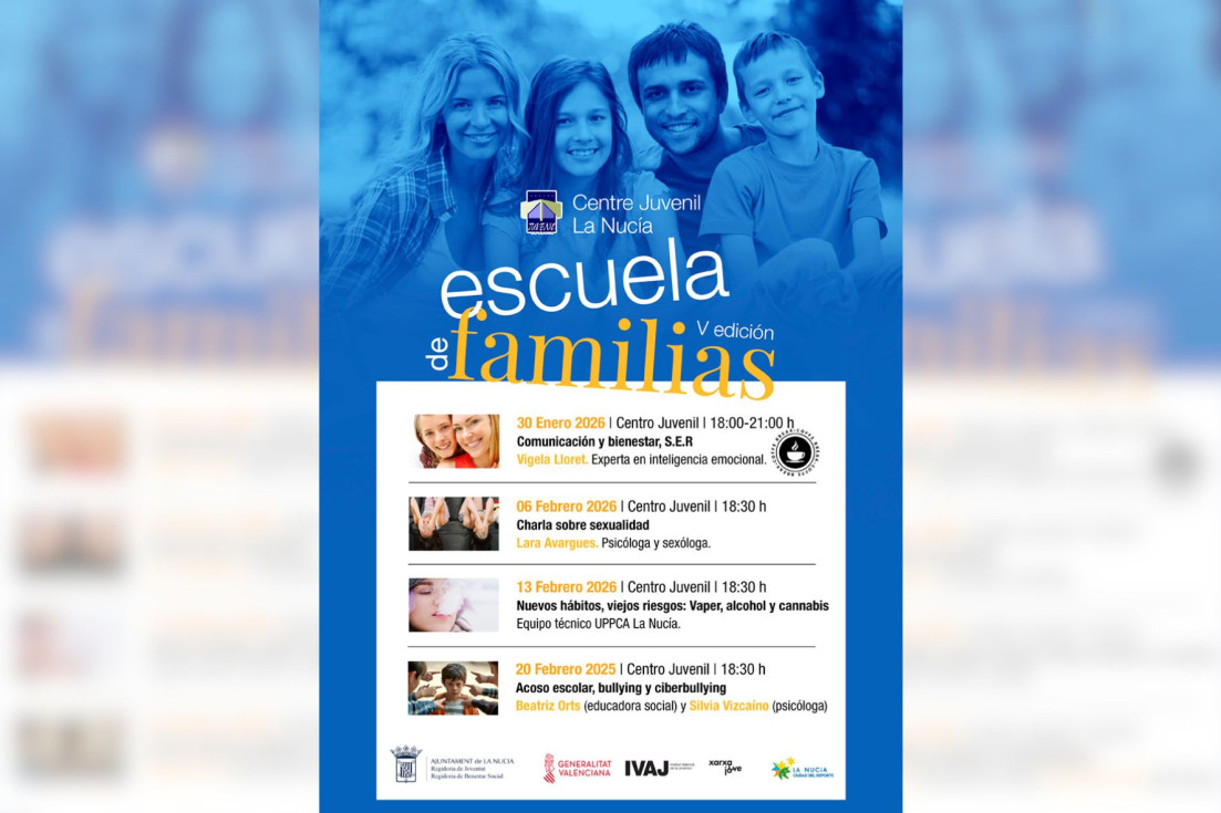 La Nucía aborda el acoso escolar en la V Escuela de Familias con una charla en el Centre Juvenil