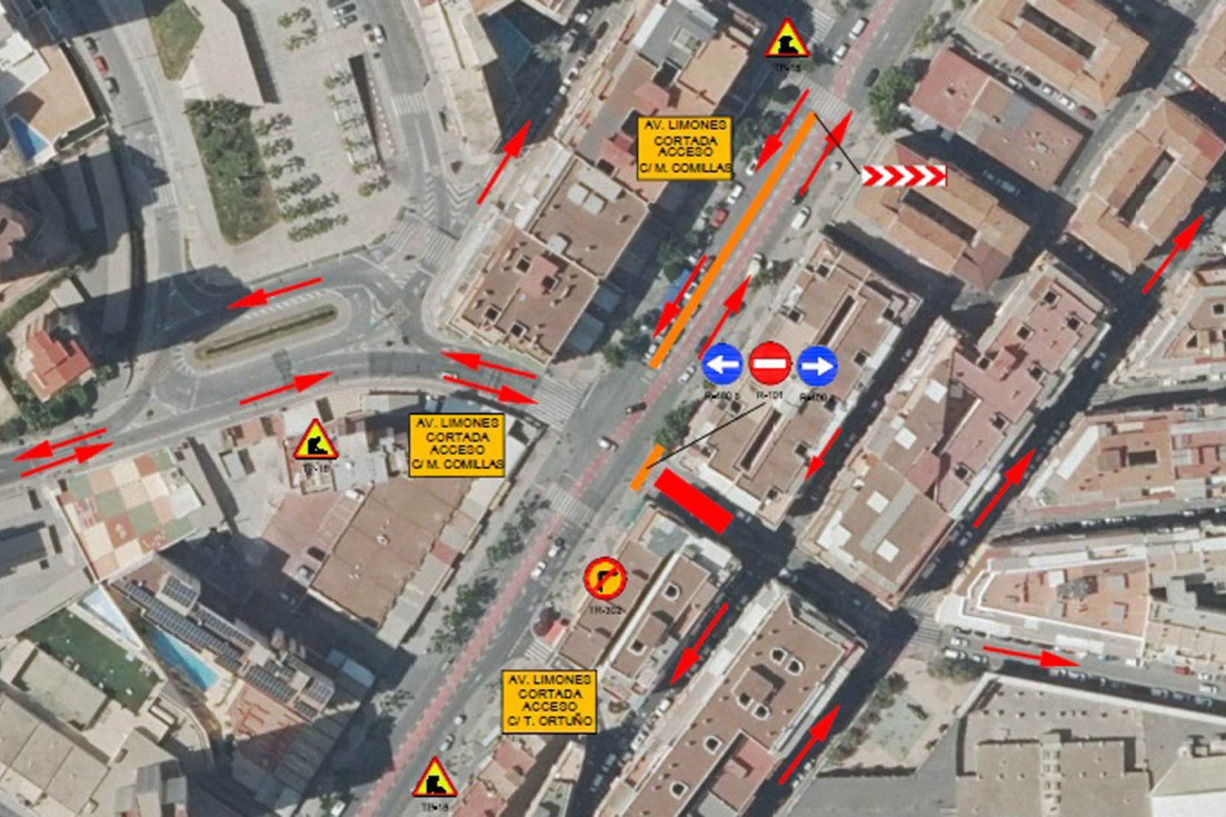 Benidorm cortará el acceso a la avenida Limones desde Jaime I este lunes