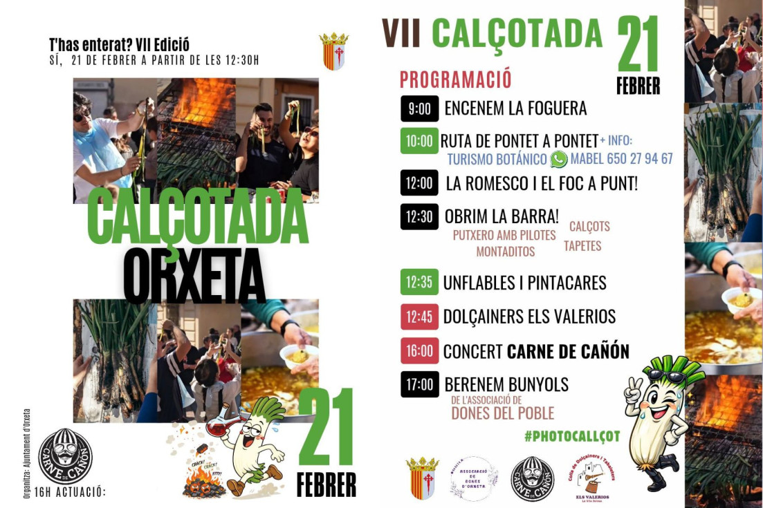 Cartel Calçotada Orxeta 2026