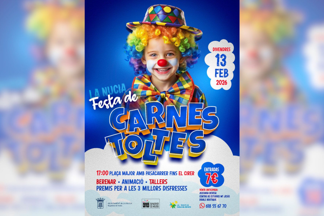 La Nucía cartel Carnestoltes Carnaval Infantil 2026