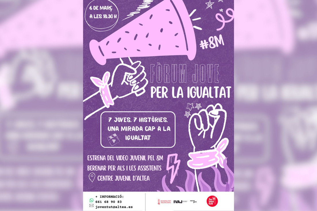 Altea impulsa un Foro Joven por la Igualdad con motivo del 8M