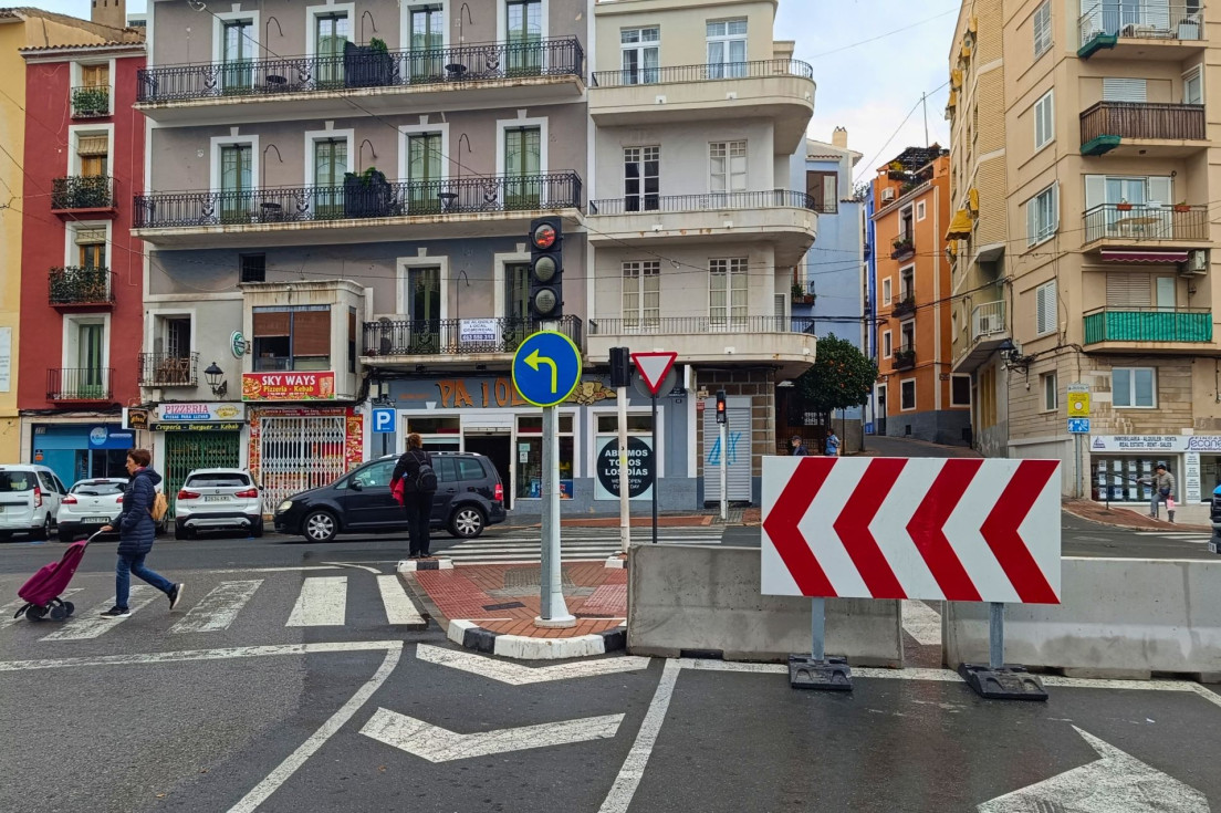 Corte carril puente cervantes villajoyosa