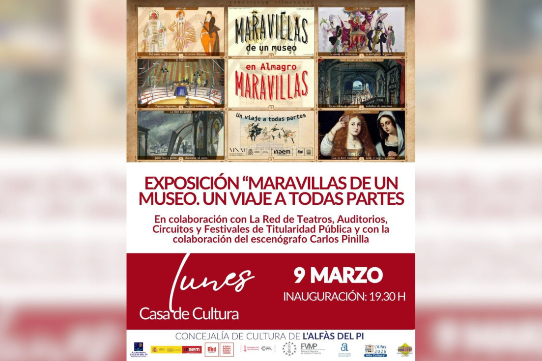 Cartel exposición itinerante Maravillas de un museo Un viaje a todas partes l'alfàs