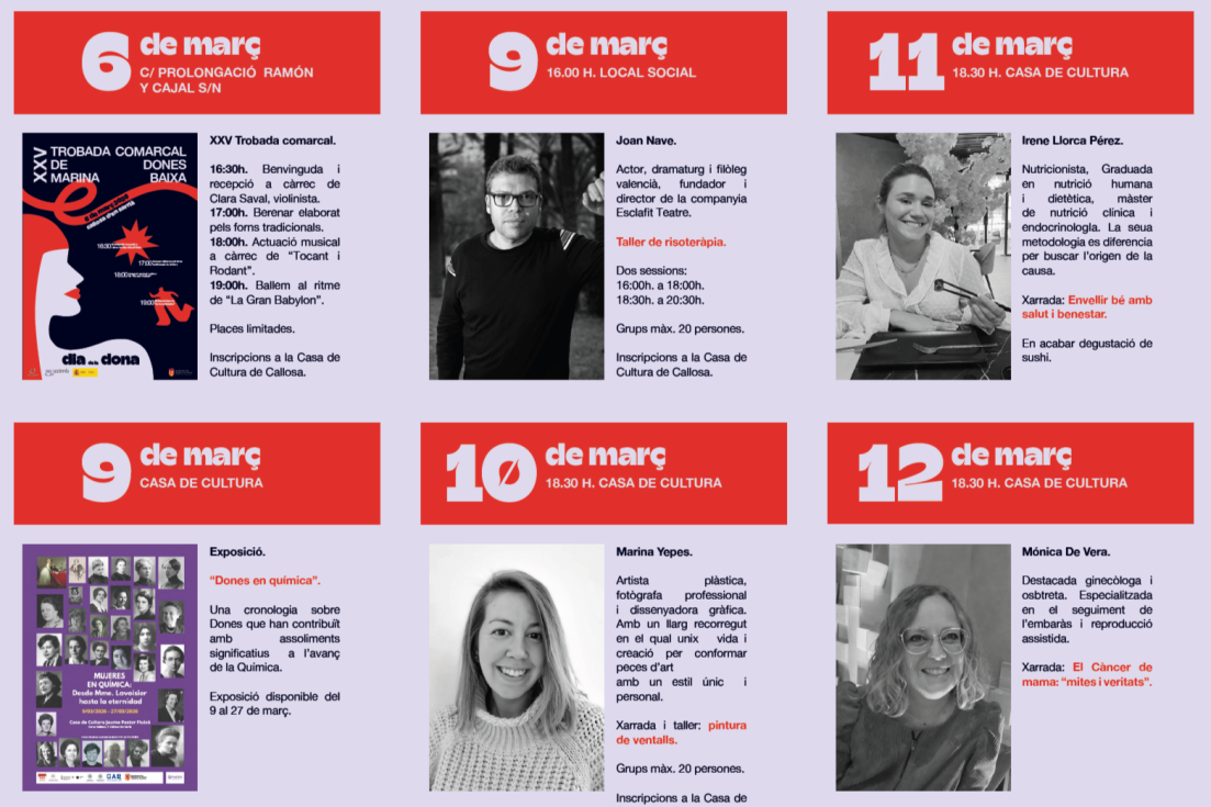 Cartel setmana dona 2026 callosa d'en sarrià