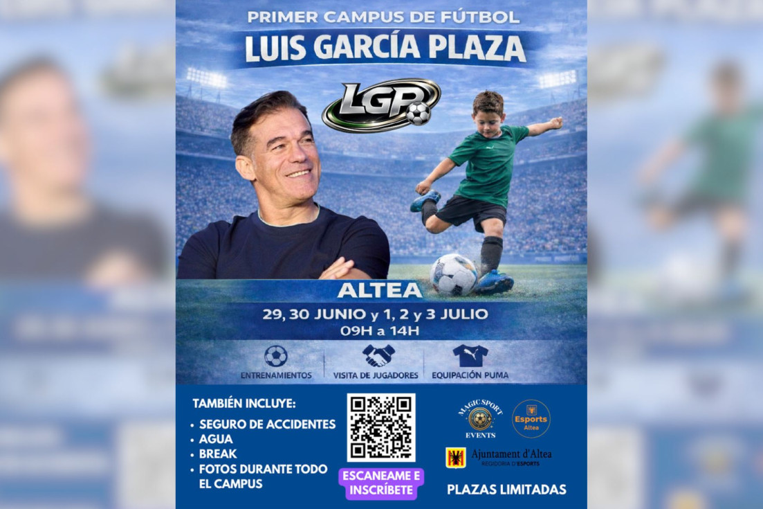 Cartel campus Luis García Plaza Altea