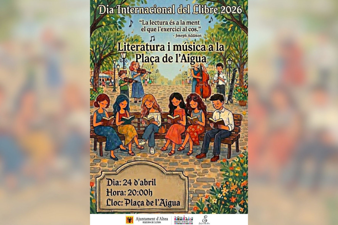 Altea celebra el Día del Libro con una velada de literatura y música en la Plaça de l’Aigua