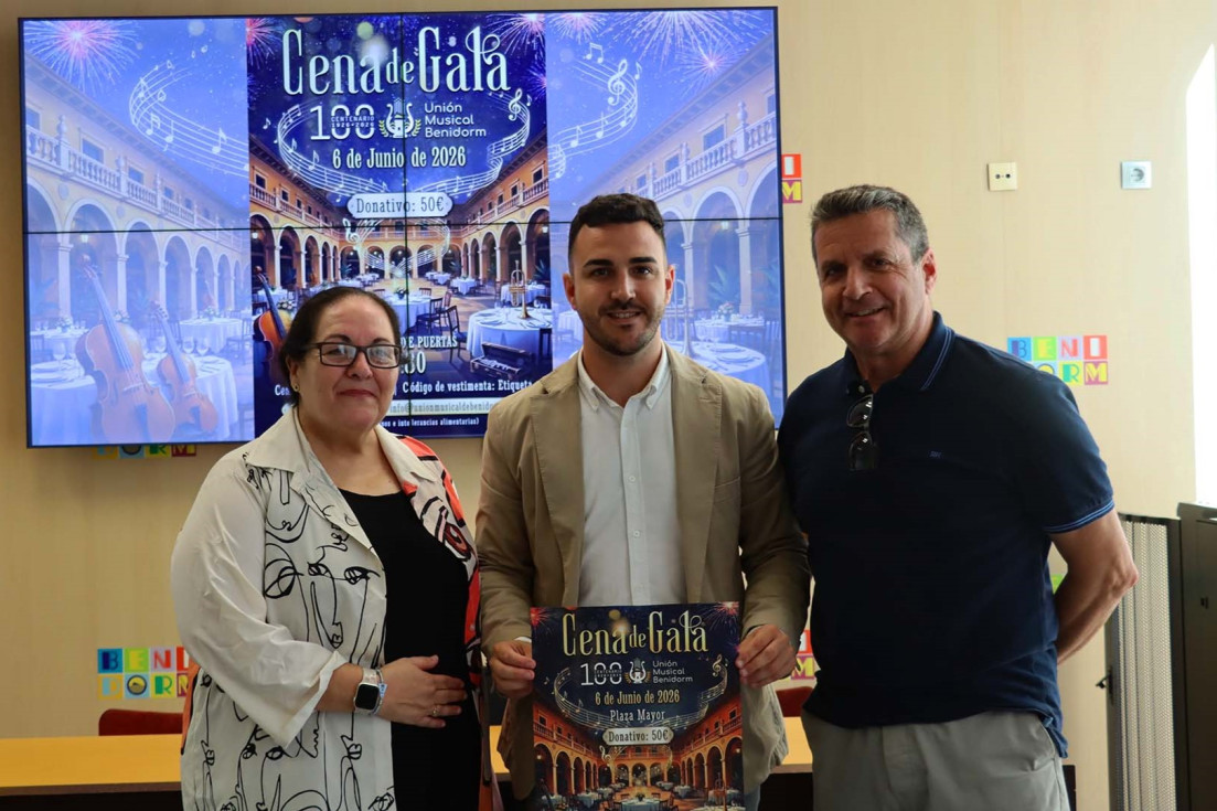 La Unión Musical de Benidorm celebrará una Cena de Gala por su centenario el 6 de junio
