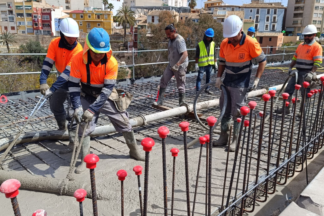 Obras puente hormigón villajoyosa