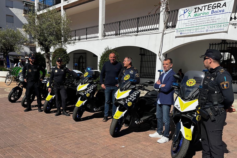 Altea refuerza la Policía Local con seis nuevas motocicletas para mejorar la vigilancia