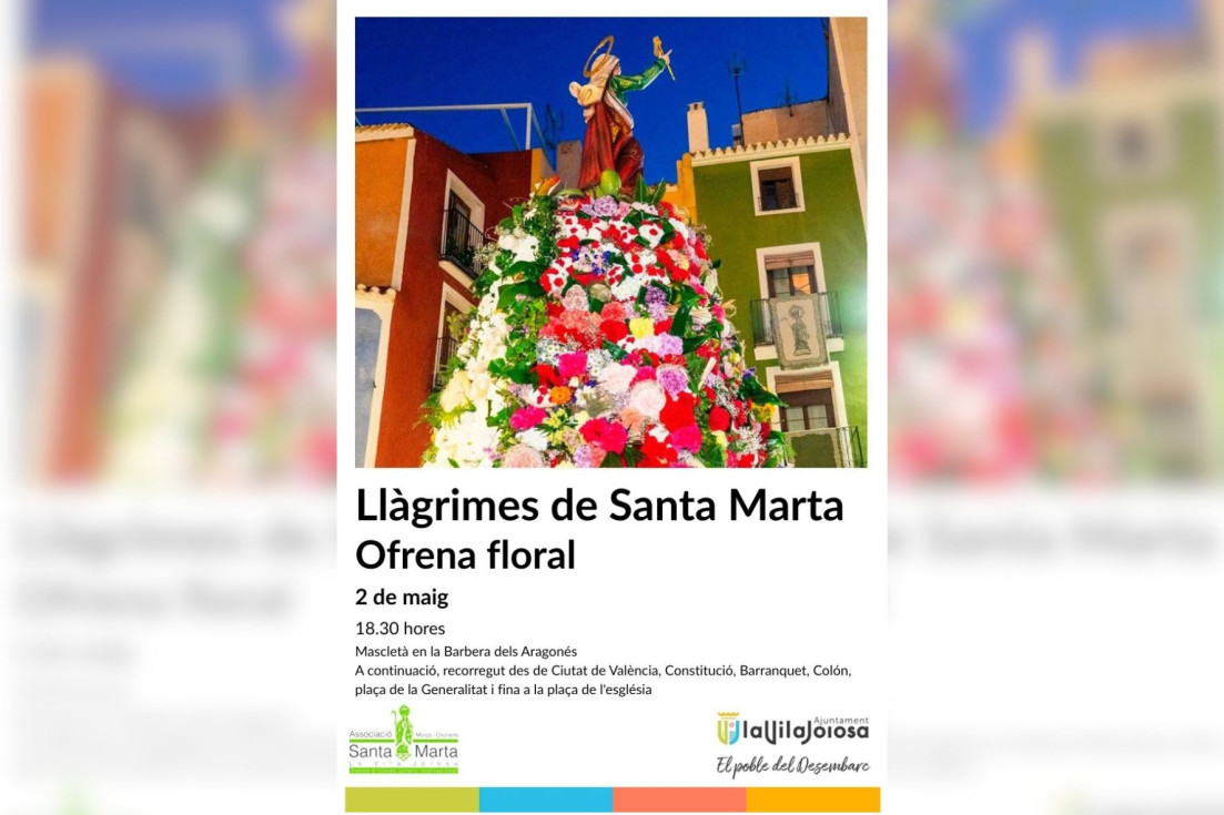 Cartel Ofrena Llàgrimes 2026 Santa Marta Villajoyosa