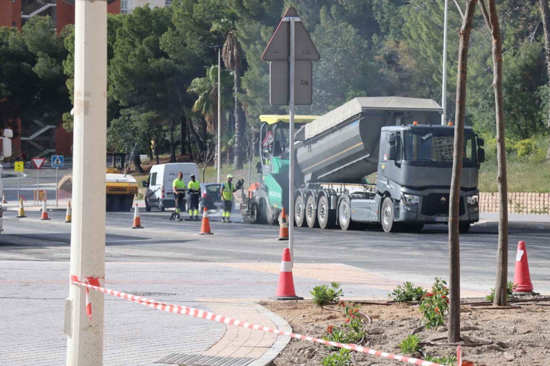 Benidorm trabajos rotondas avenida El Murtal