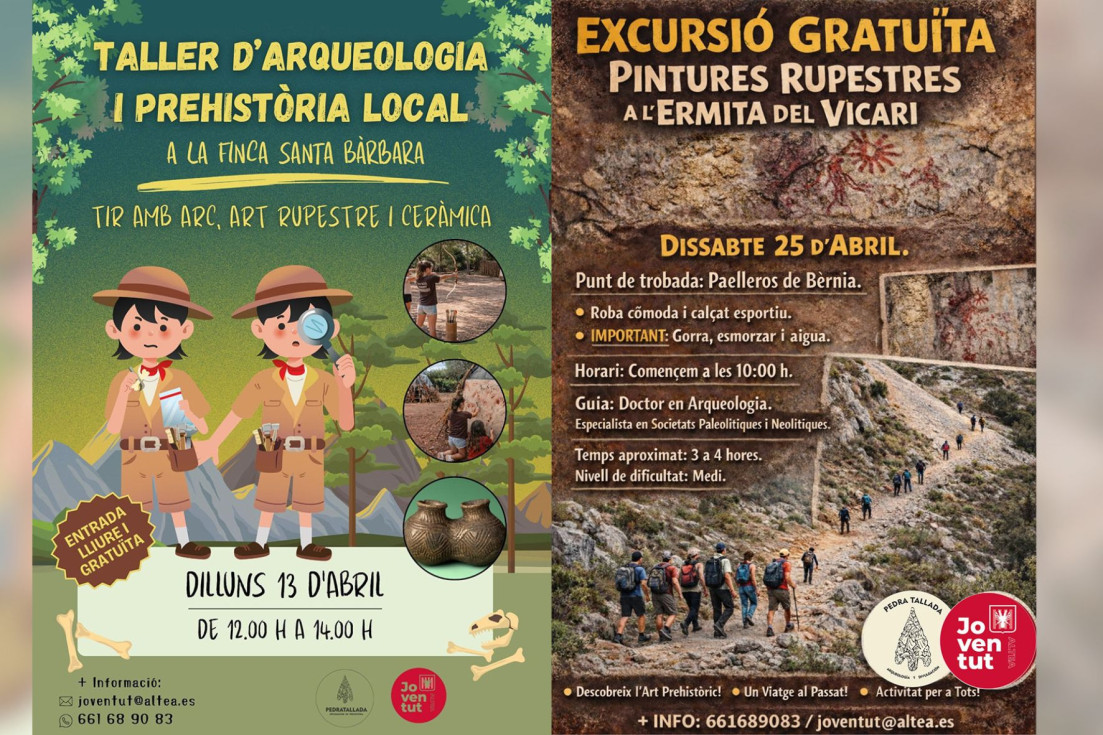 Altea impulsa actividades de arqueología y prehistoria para acercar el patrimonio local a la ciudadanía