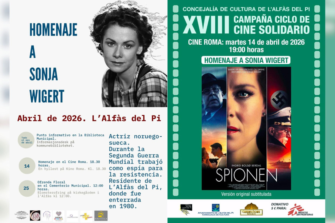Homenaje sonja wigert l'alfàs cine solidario cartel