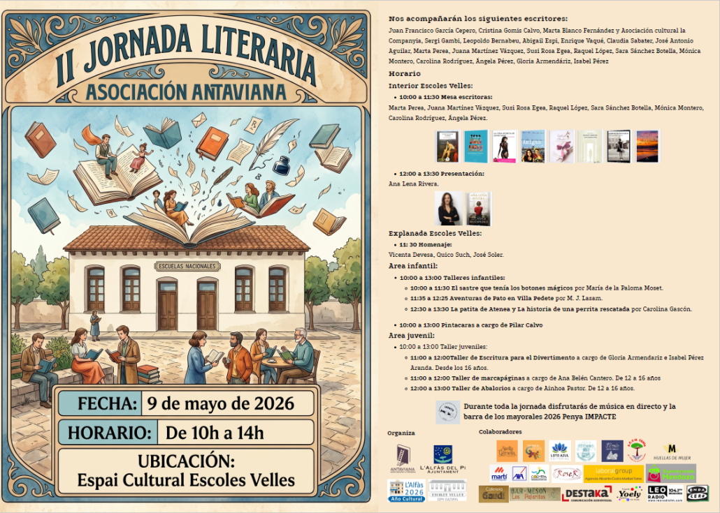 Cartel Antaviana l'Alfàs jornada literaria