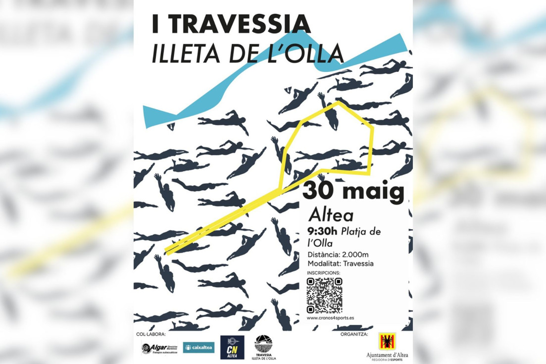 Cartel travesia Illeta Olla Altea
