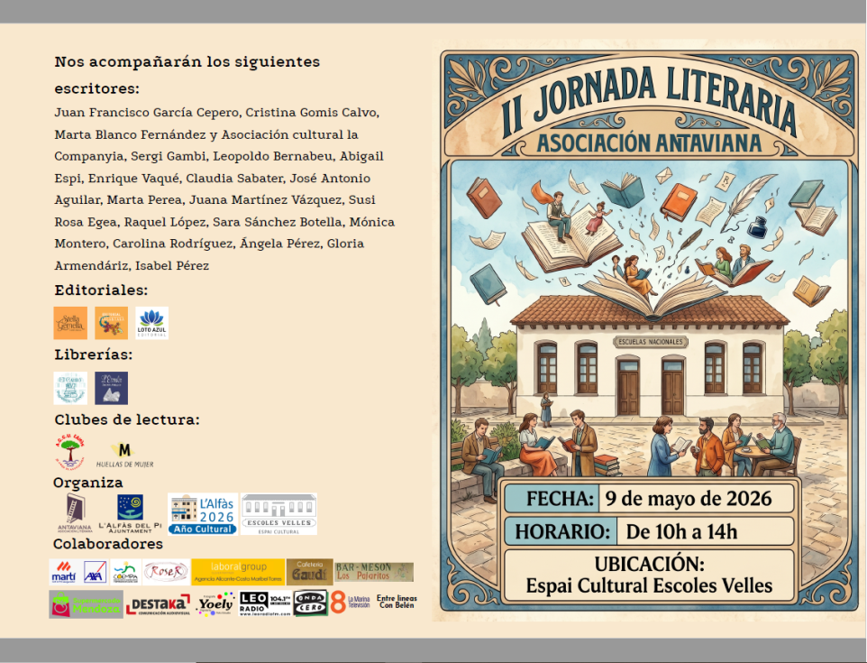 Folleto Antaviana l'Alfàs jornada literaria
