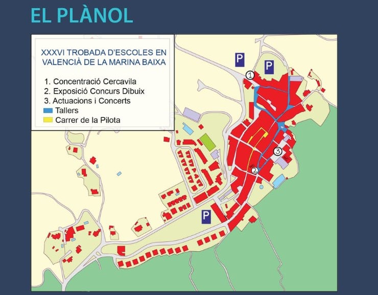 mapa orxeta XXXVI Trobades d’Escoles en Valencià Marina Baixa