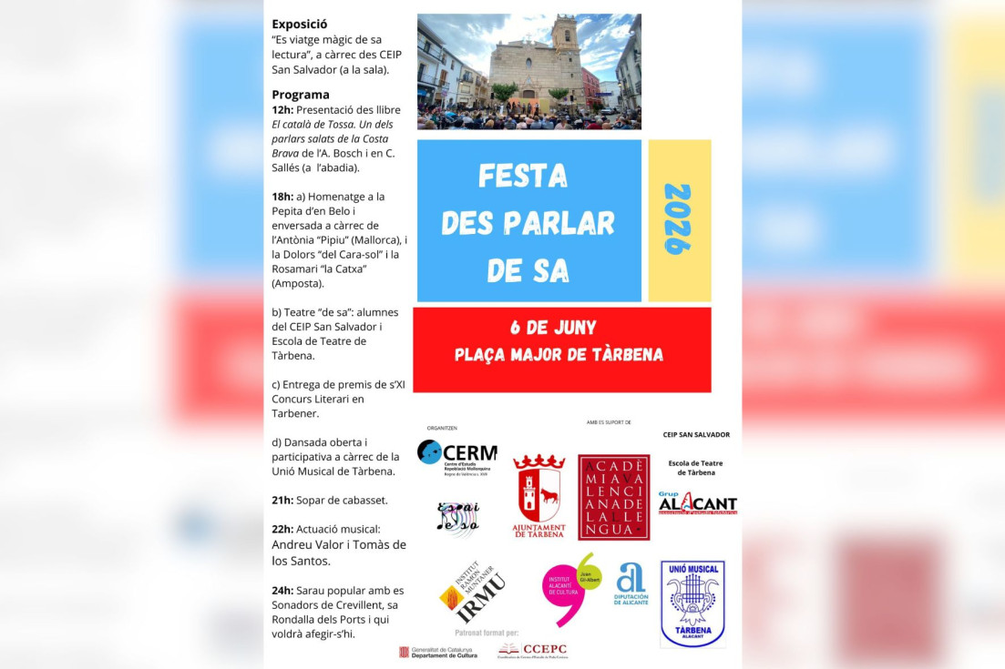 Cartel Tàrbena Festa Parlar de Sa 2026