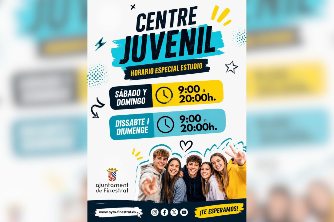 Finestrat Horario Estudio Centre Juvenil 2026