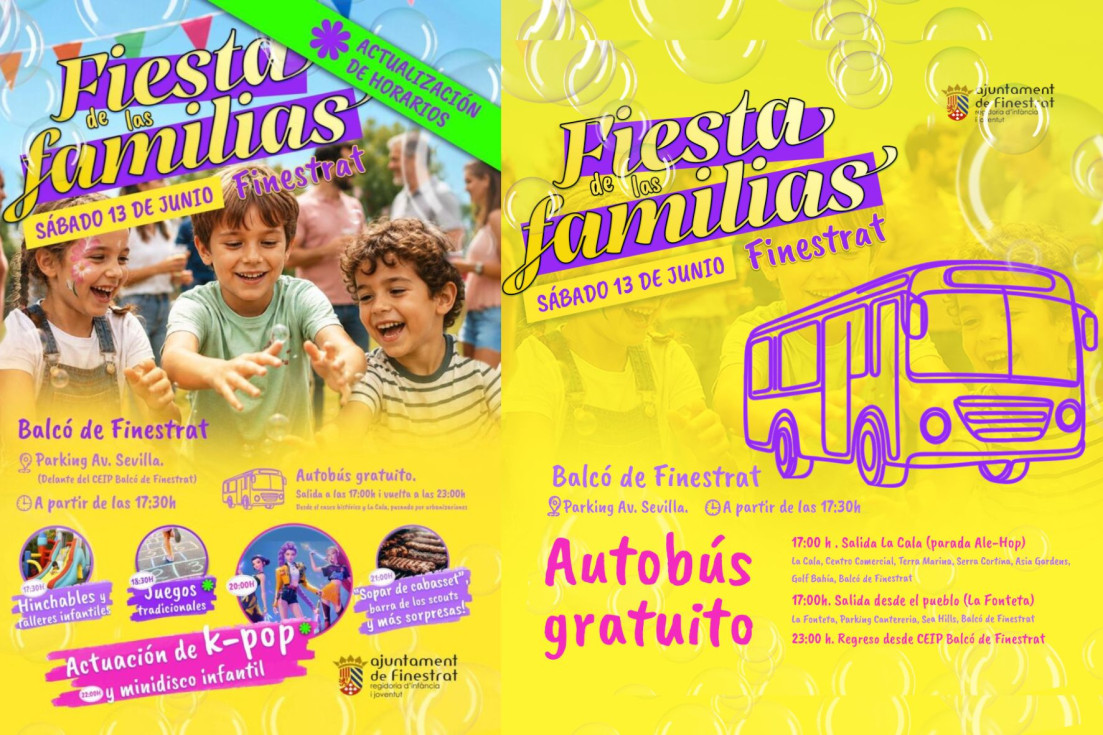 Finestrat da la bienvenida al verano con una gran Fiesta de las Familias en Balcó de Finestrat
