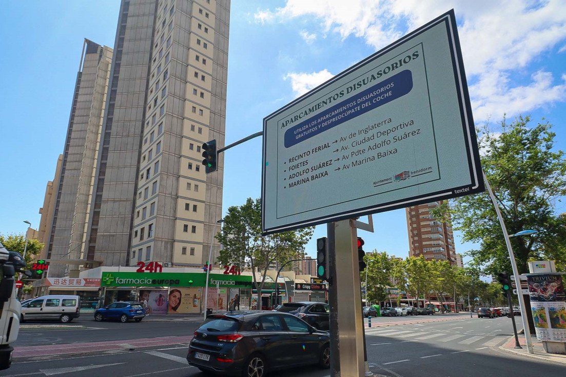 benidorm sistema información tiempo real ocupación aparcamientos disuasorios