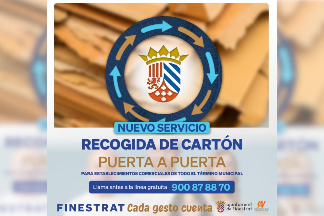 servicio recogida cartón comercial Finestrat