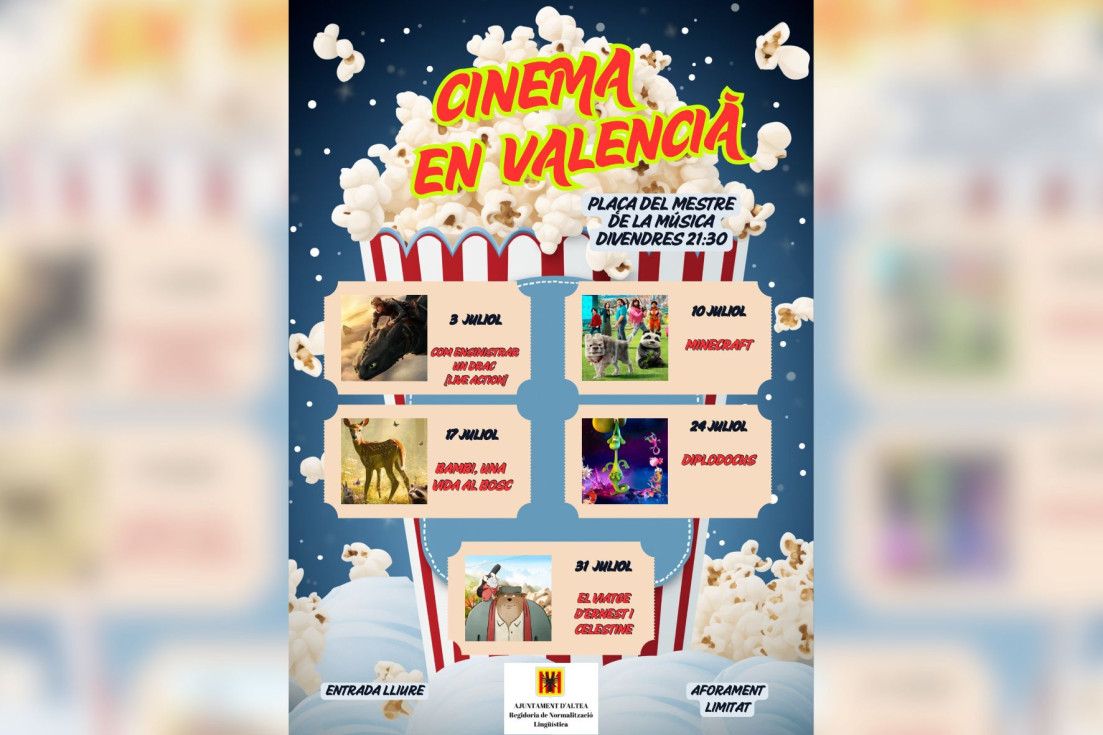 El Cinema en Valencià vuelve a llenar de cine familiar las noches de julio en Altea