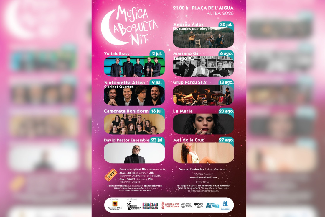 cartel música a Boqueta Nit Altea