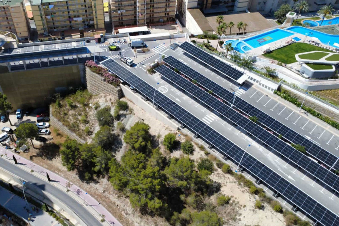 Benidorm instalación fotovoltaica aparcamiento disuasorio Poniente