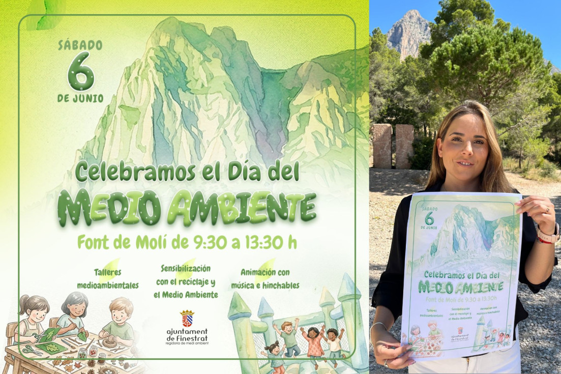 Finestrat celebrará el Día Mundial del Medio Ambiente con talleres y actividades familiares en la Font del Molí