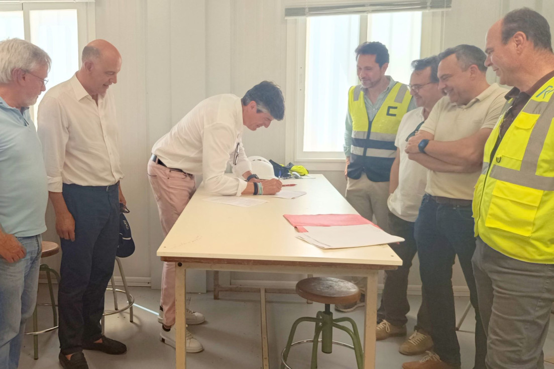 firma Inicio obras rotonda IES Marcos Zaragoza