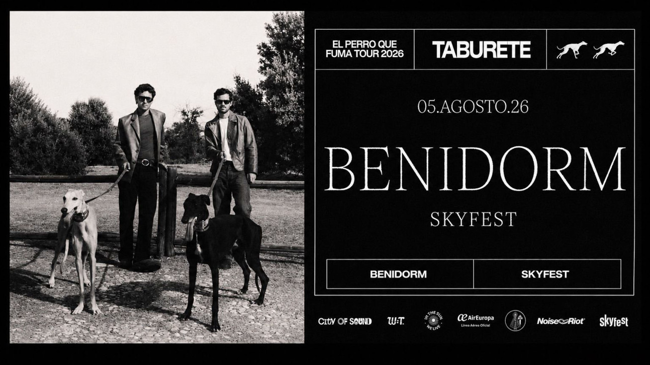cartel taburete benidorm skyfest