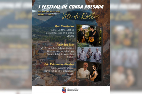 El Festival de Corda Polsada Vila de Relleu se estrena con tres conciertos entre la iglesia y la plaza