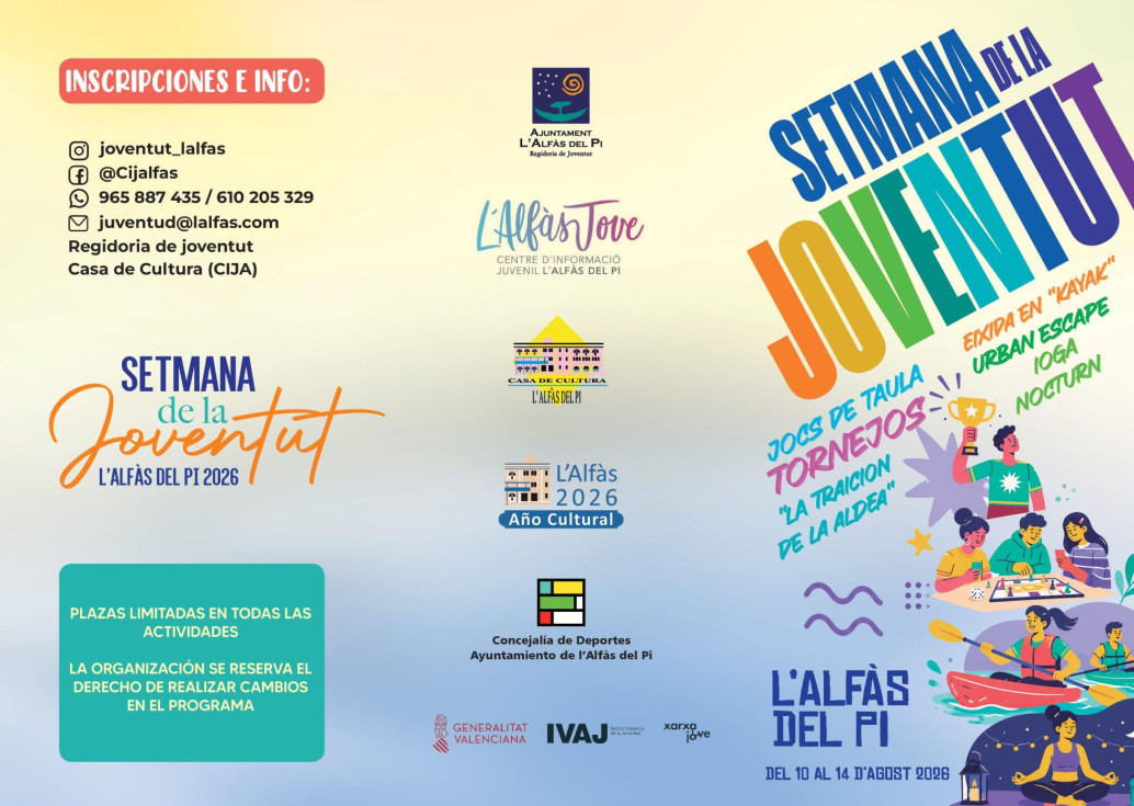 Cartel quinta Setmana Joventut l'alfàs