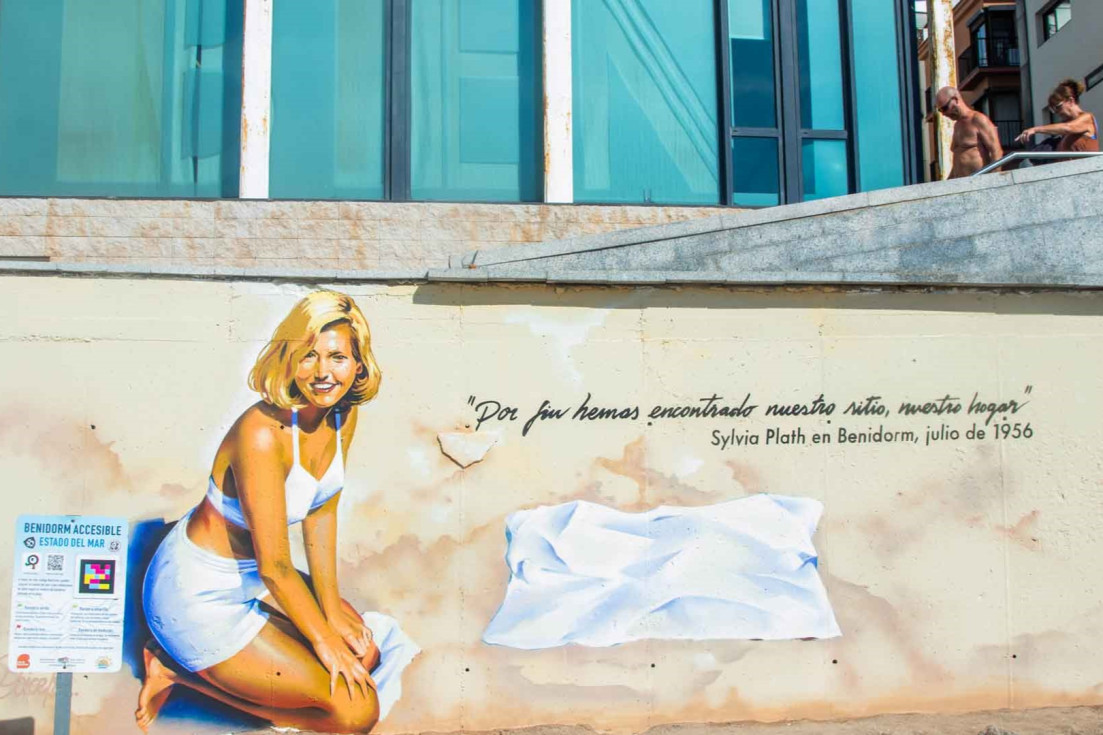 mural estancia Sylvia Plath