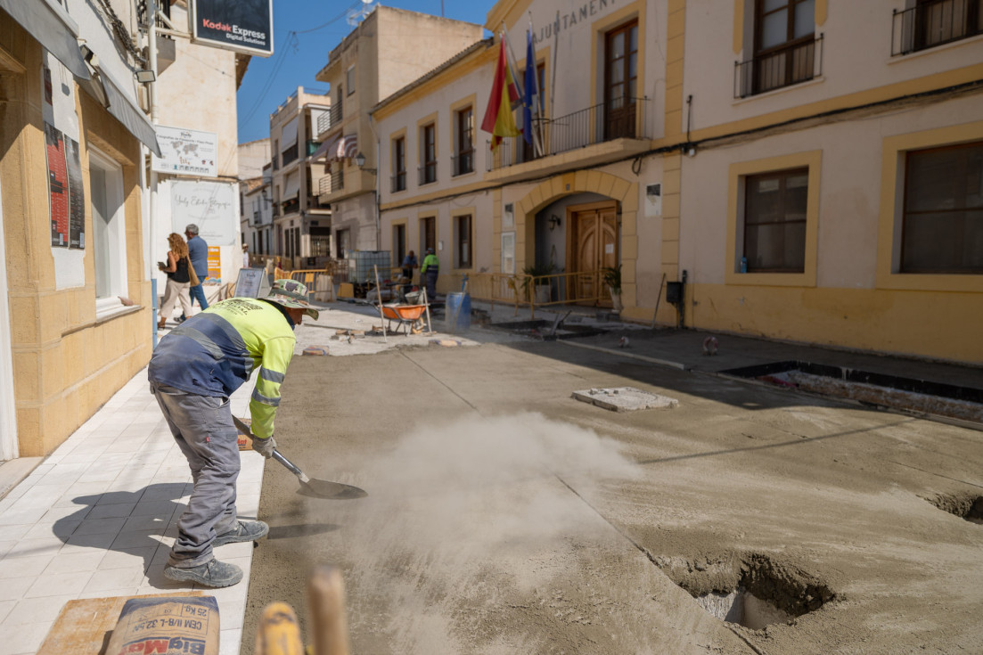 obras Plaza Mayor calle Federico García Lorca l’Alfàs