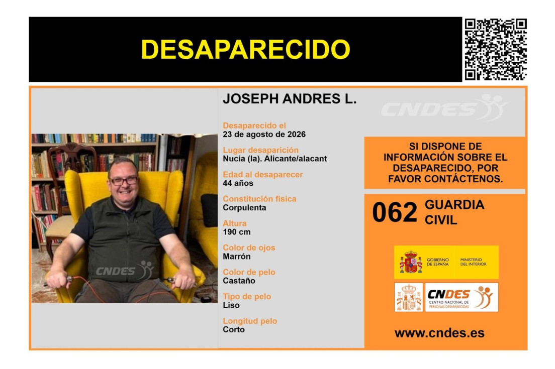 Buscan a un hombre de 44 años desaparecido en La Nucía desde el 23 de agosto
