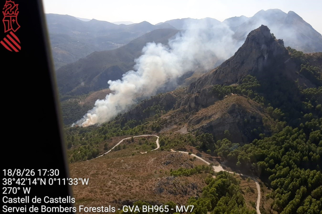 incendio sierra aixortà beniardà