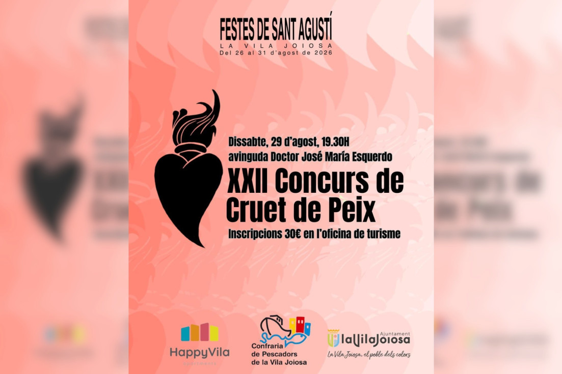 Concurso Cruet peix Sant Agustí Villajoyosa 2026