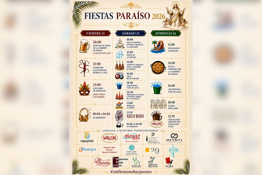 Programa Fiestas Paradís Villajoyosa 2026