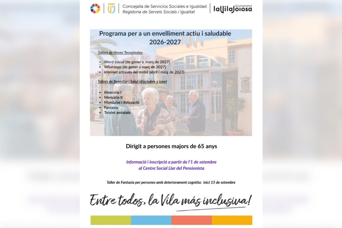 Cartel Programa Envejecimiento Activo Saludable Villajoyosa 2026