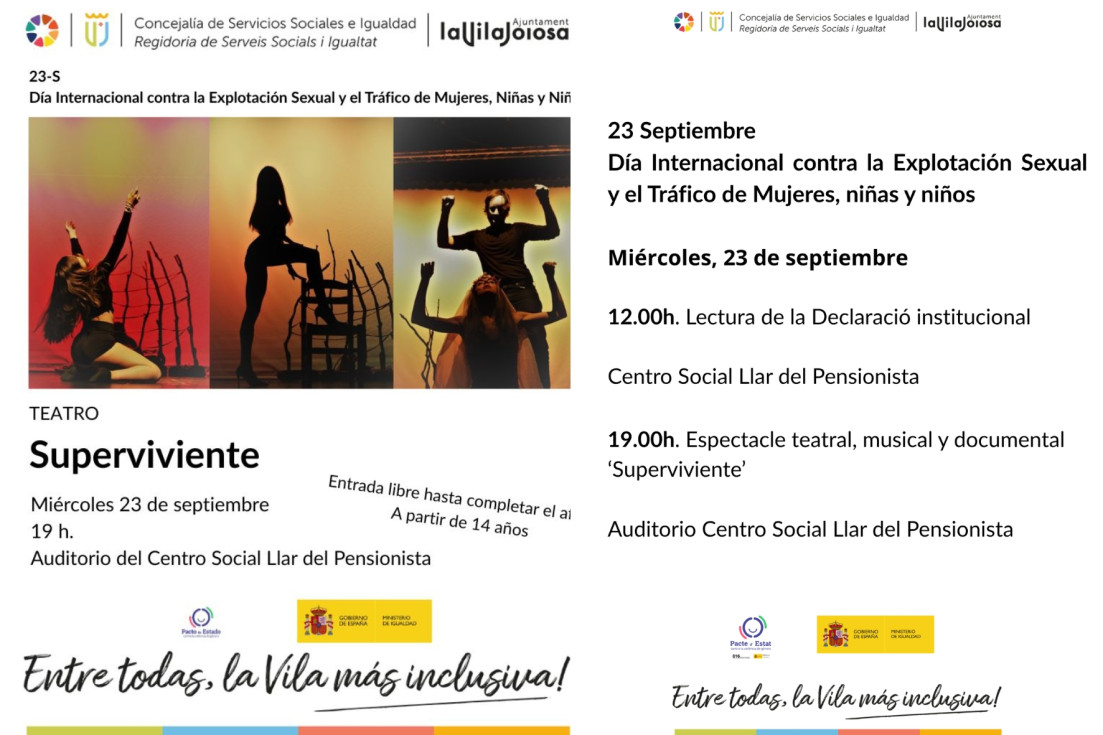 Villajoyosa conmemora el Día contra la Explotación Sexual y la Trata con una jornada de concienciación
