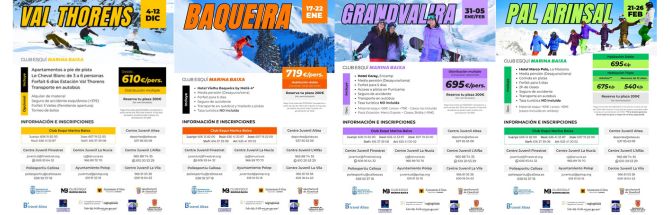 Carteles Campaña Esquí Marina Baixa